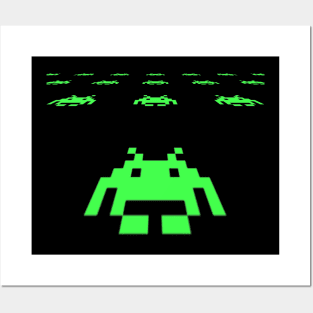 Retro Invaders Posters and Art